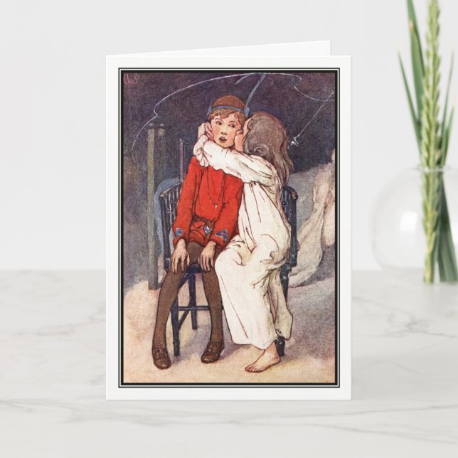 Tarjeta Peter Pan y Wendy de Alicia B. Woodward (Anverso)