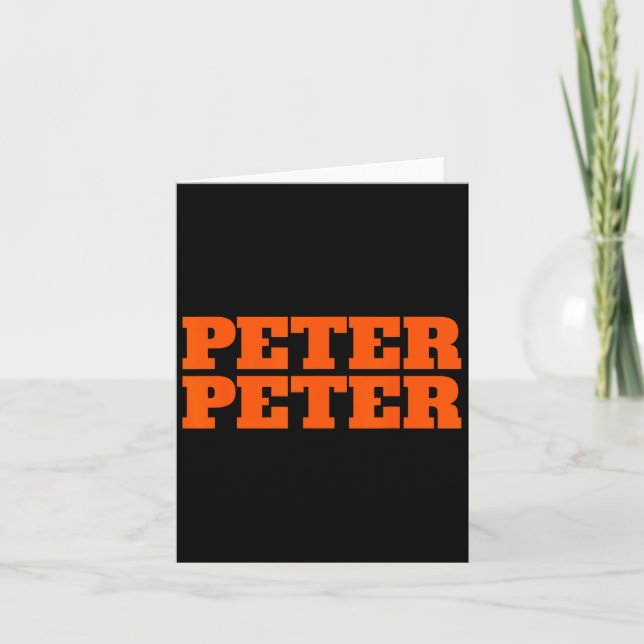 Tarjeta Peter Peter Pumpkin come Halloween Parejas Costum (Anverso)