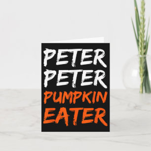 Tarjeta Peter Pumpkin Costume Come Halloween