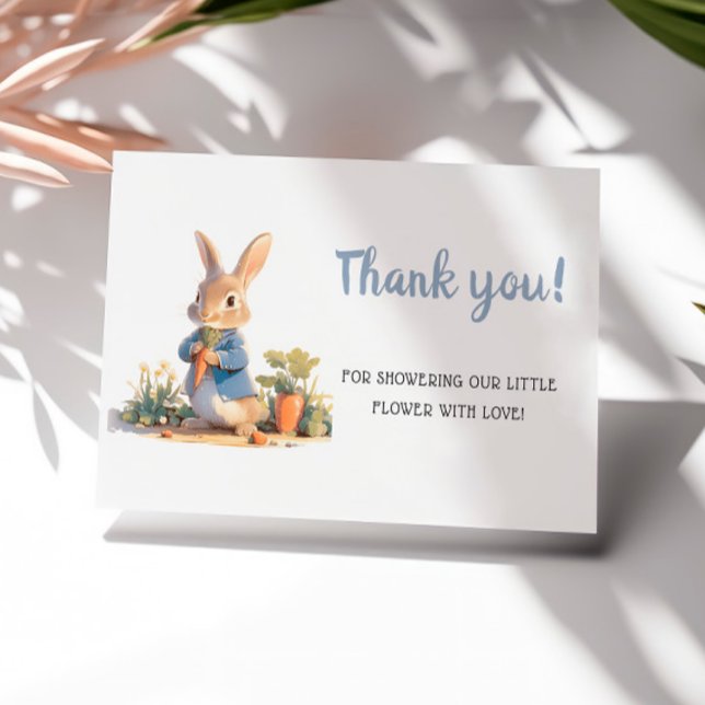 Tarjeta Peter Rabbit Baby Shower Gracias (Subido por el creador)