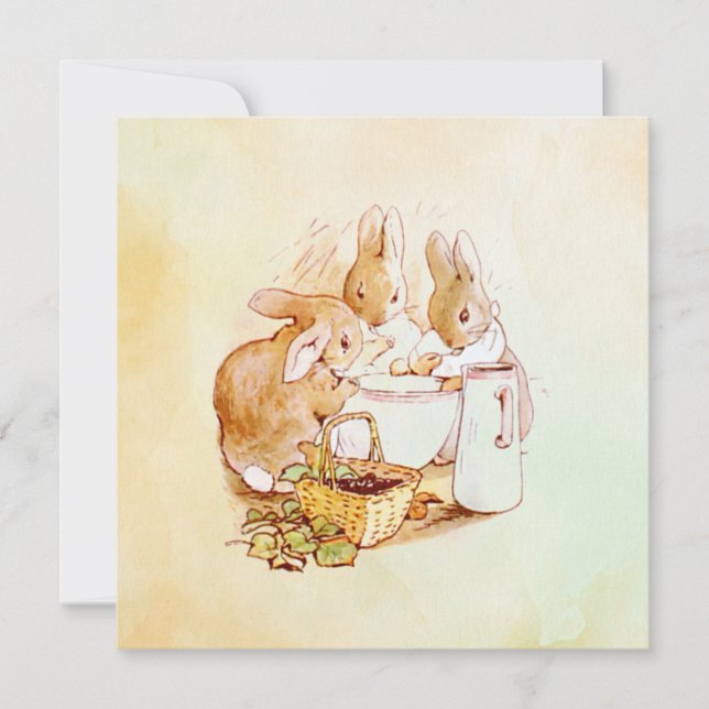 Tarjeta Peter Rabbit Beatrix Potter (Anverso)