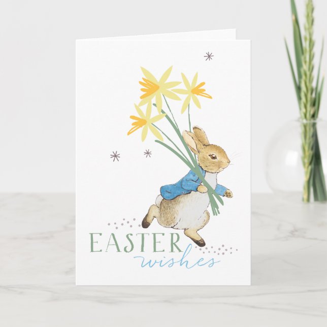 Tarjeta Peter Rabbit | Deseos de Pascua (Anverso)