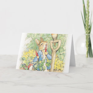 Tarjeta Peter Rabbit En El Jardín - Beatriz Potter