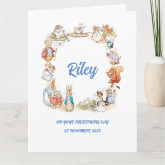 Tarjeta Peter Rabbit y Friends Christening/Baptism