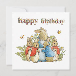 Tarjeta Peter the Rabbit Josephine Bunny Feliz cumpleaños