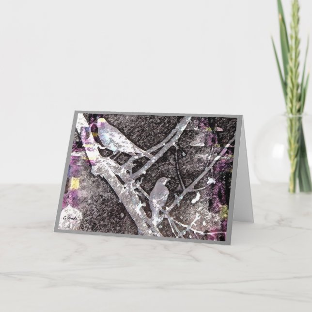 Tarjeta Petirrojos de la primavera de la Tarjeta-Temprano (Anverso)