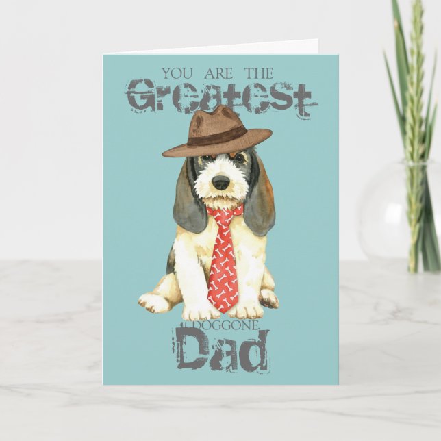 Tarjeta Petit Basset Griffon Vendeen Dad (Anverso)