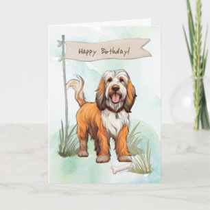 Tarjeta Petit Bassett Griffon Vendéen Bajo Rótulo De Cumpl