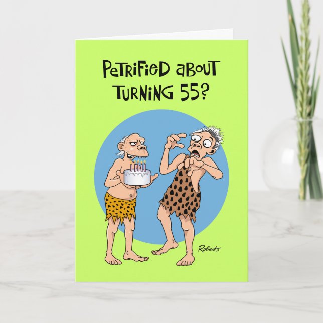 Tarjeta Petrificado de cumpleaños 55 (Anverso)
