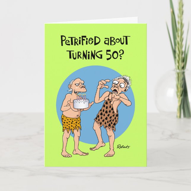 Tarjeta Petrificado por 50° cumpleaños (Anverso)