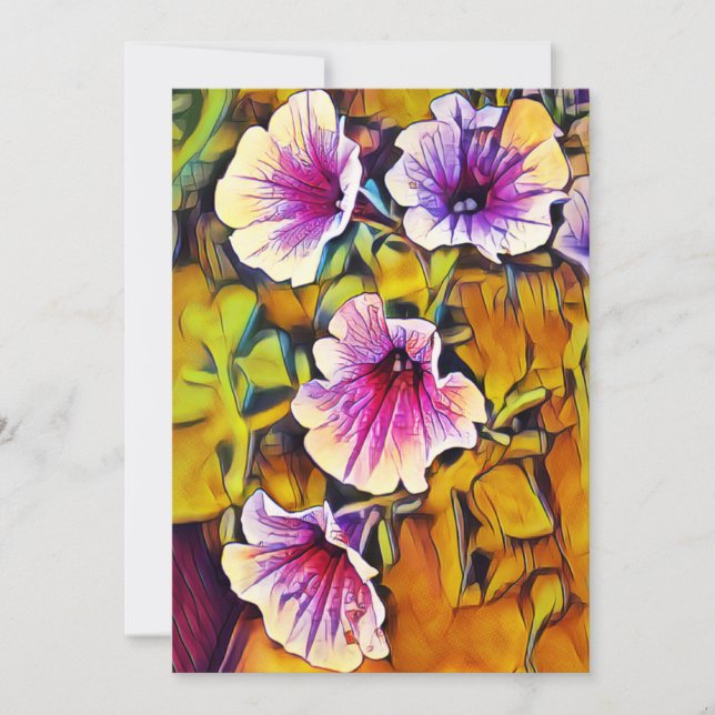 Tarjeta Petunia Flowers (Anverso)