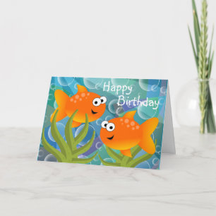 Tarjeta Pez Cumpleaños En El Mar