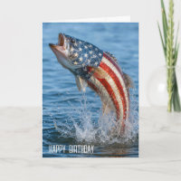Pez de la bandera americana de cumpleaños