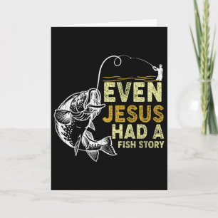 Tarjeta Pez de Papá Cristiano Vintage Incluso Jesús Tenía 