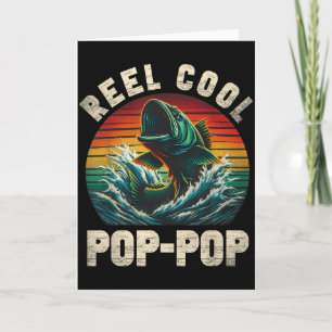 Tarjeta Pez de pesca genial del abuelo Día del padre Poppo