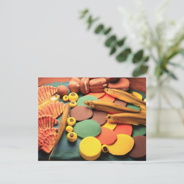 Tarjeta Pez, escamas arte popular  (Anverso de pie)