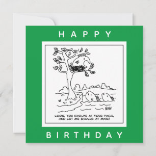 Tarjeta Pez está en un dibujo animado de un árbol desorden