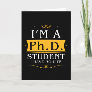 Tarjeta Ph.D. Estudiante universitario