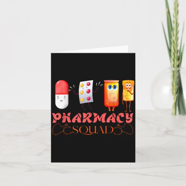 Tarjeta Pharmacy Squad Valentines Cute Lls Pharmacist Phar (Anverso)