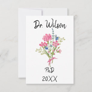 Tarjeta Phd Personalizada, Graduación De Doctorado