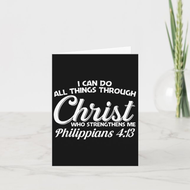Tarjeta Philipans 4 13 I Can Do All Things Through Christ  (Anverso)