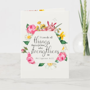 Tarjeta Philippians 4:13 Puedo hacer todo Verse Greeting d