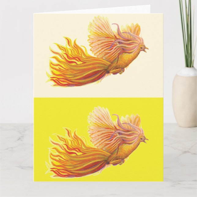 Tarjeta Phoenix - El pájaro que renace (Anverso)