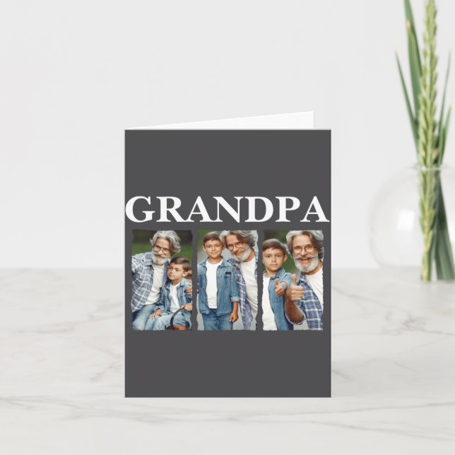 Tarjeta Photo Collage Grandpa D Gift  (Anverso)