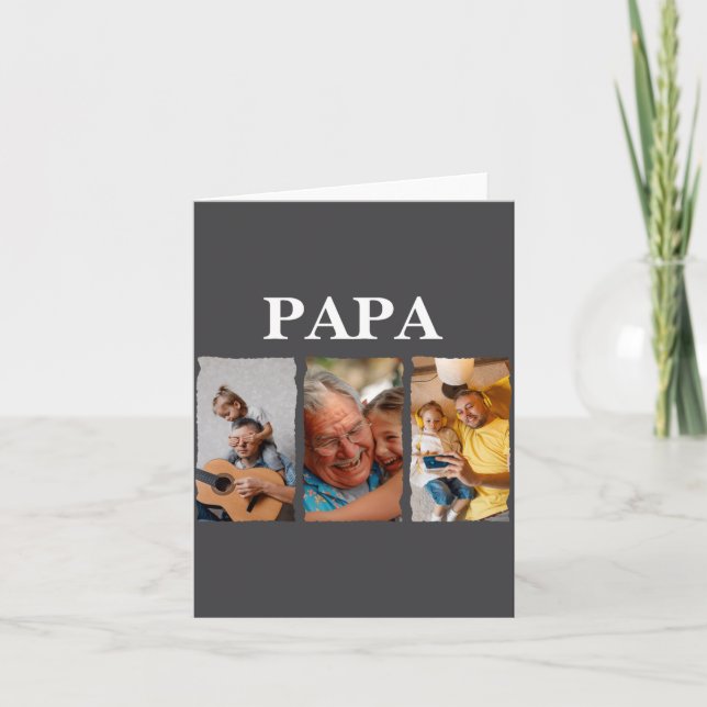 Tarjeta Photo Collage Papa D Gift  (Anverso)