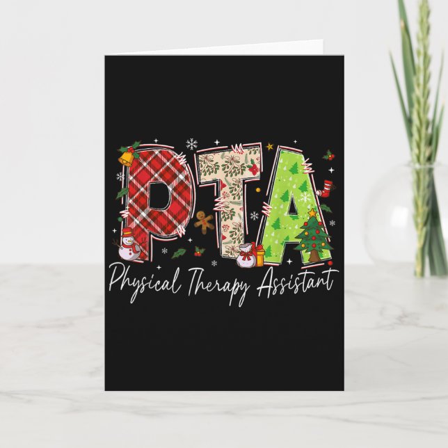 Tarjeta Physical Therapy Therast Istant Pta Santa Christma (Anverso)