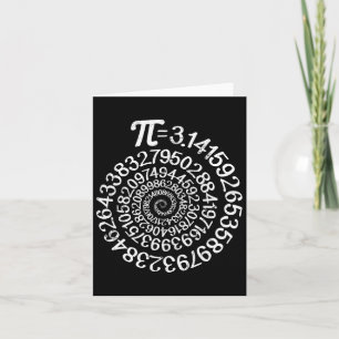 Tarjeta Pi = 3.14 Geek De Ciencia De Matemáticas Espirales
