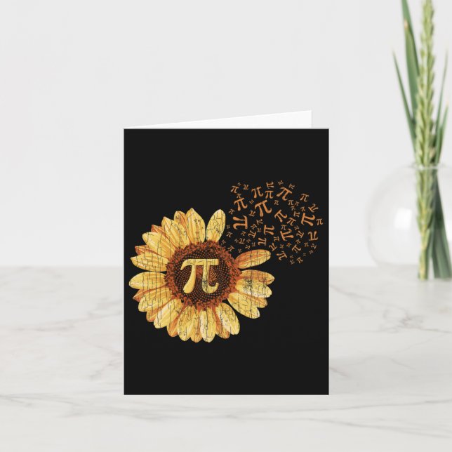 Tarjeta Pi Apparel Día De Pi Traje De Girasol Math Gracios (Anverso)