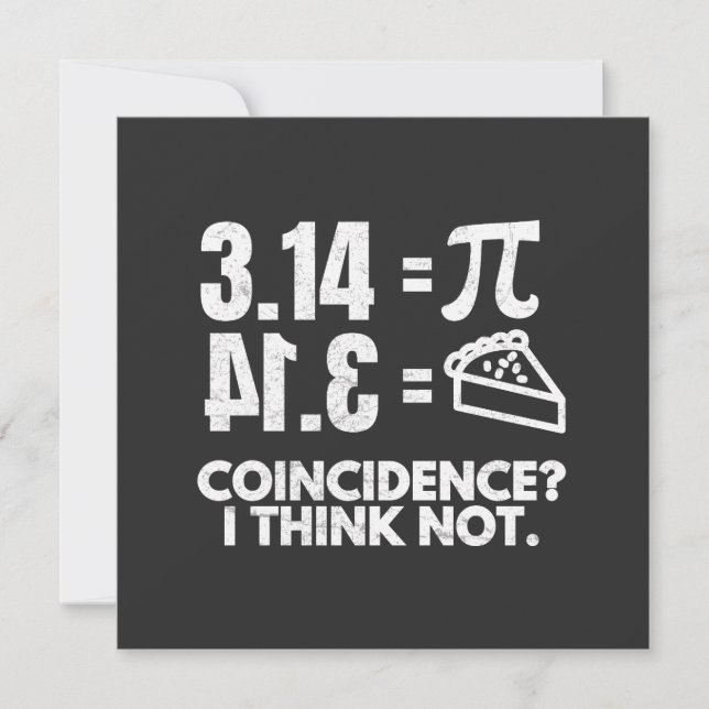 Tarjeta Pi Coincidencia Pi Día (Anverso)