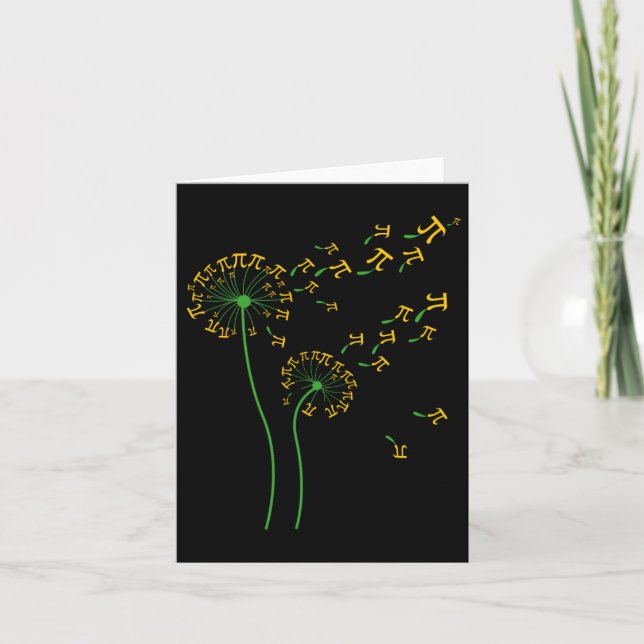 Tarjeta Pi Dandelion Pi Day Dandelion 3.14 Pi Número Matem (Anverso)