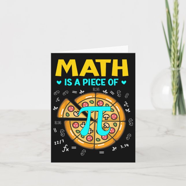 Tarjeta Pi Day 3.14 Math Es Una Pieza De Pizza Bitcoin Sta (Anverso)
