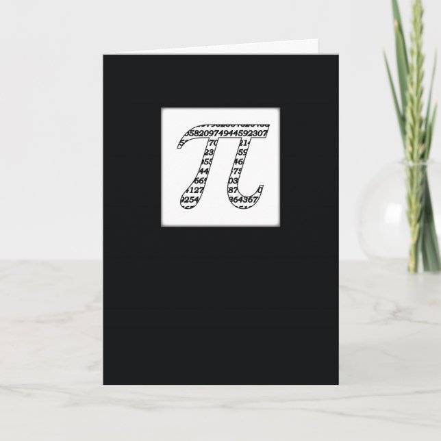 Tarjeta Pi Day Black, Happy (Anverso)