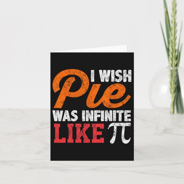 Tarjeta Pi Day Cute Geek Pie En Pi Day Math Love Gift (Anverso)