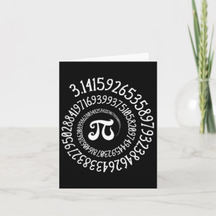 Tarjeta Pi Day Funny Vintage Gráfica Spiral Fórmula Math L