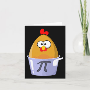 Tarjeta Pi Day Humorística de Pollo Pot Pie Math Lover Nov