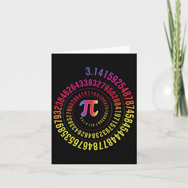 Tarjeta Pi Day Math Nerd Geek 3.1415 Número Irracional Pi (Anverso)