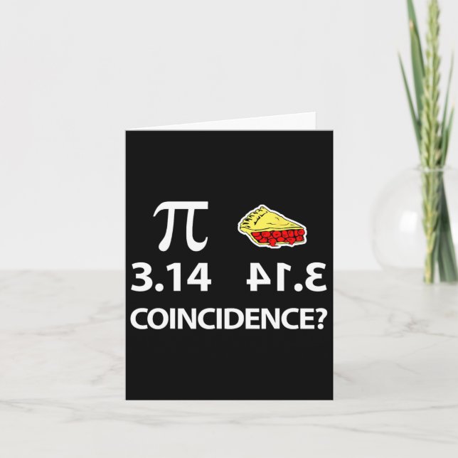 Tarjeta Pi Day Pi Byckwards Es Coincidencia Pie (Anverso)