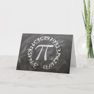 Tarjeta Pi Day PiDay Chalkboard Education