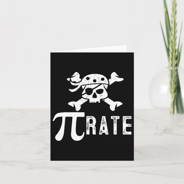Tarjeta Pi Rate Pi Day Pi Pirate Math Estudiante (Anverso)