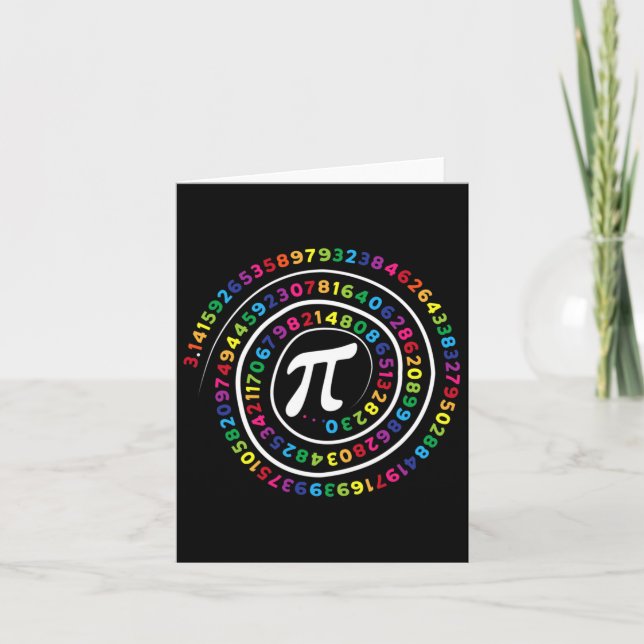 Tarjeta Pi Symbol Math Teacher Pi Day (Anverso)