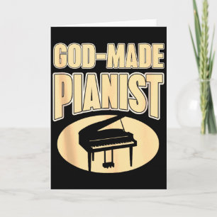 Tarjeta Pianista basado en la fe Música cristiana Inspirac