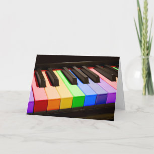 Tarjeta Piano del arco iris