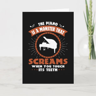 Tarjeta Piano - El Piano Es Un Monstruo Con Dientes