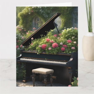 Tarjeta Piano en Bloom - pintura al jardín