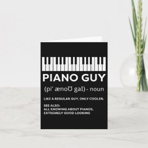 Tarjeta Piano Guy Shirt Pianist Man Keyboard Player Funny