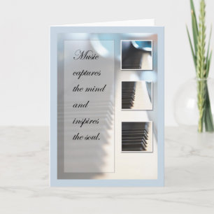 Tarjeta Piano inspirador musical